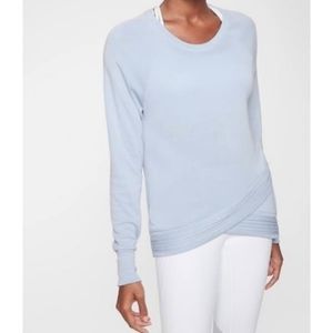 Athleta Blue Criss Cross Sweatshirt